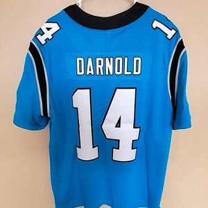 #14 Sam Darnold Carolina Panthers Nike Blue Vapor Limited Jersey. Mens size XL